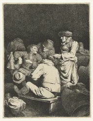 Aubergiste et compagnie dans une auberge