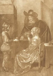 Seigneur et dame avec page