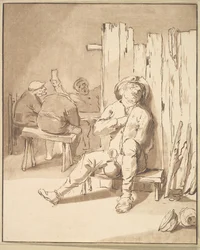 Fermier ivre dans une auberge, 1775