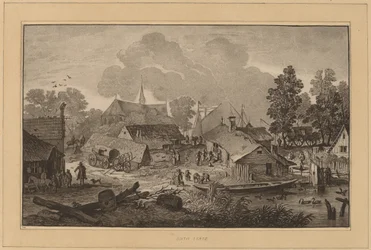 Village avec étang