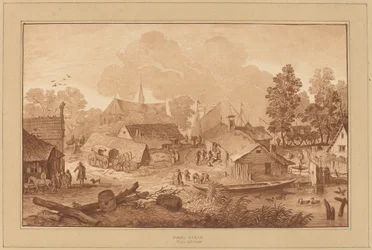 Village avec étang