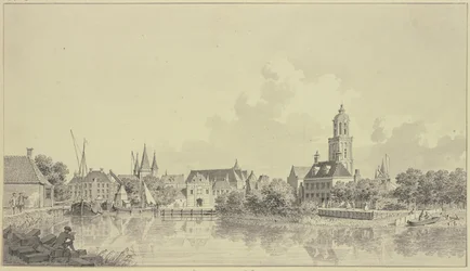Vue du port de Zwolle