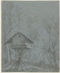 Pigeonnier entre les arbres