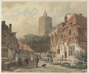 Vue dans la ville de Den Briel