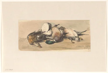 Nature morte avec quatre canards