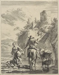 Berger et bergère près d