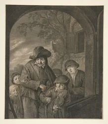 Sans titre (Musiciens à la porte d