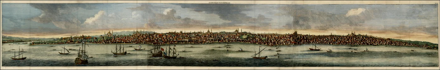 Vue colorée de Constantinople en 1698 par Cornelis De Bruyn