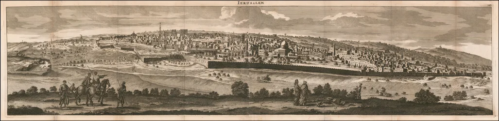 Vue de Jérusalem en 1698 par Cornelis De Bruyn