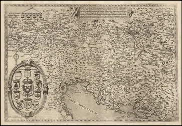 Carte du Danube de 1593 par Cornelis de Jode