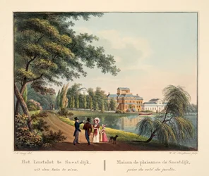 Het Lustslot te Soestdijk, vu du jardin, 1825