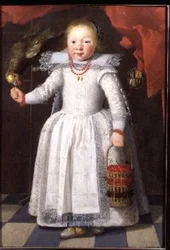 Petite fille avec un perroquet