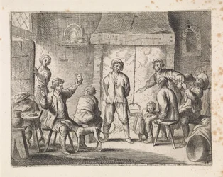 Paysans dans une auberge (Scènes de genre)