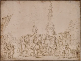Scène de marché italien