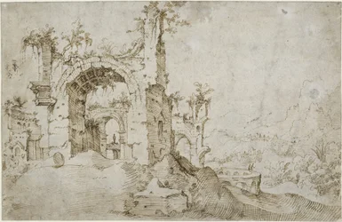 Paysage avec ruines