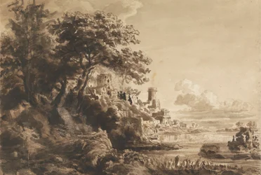 Paysage avec château