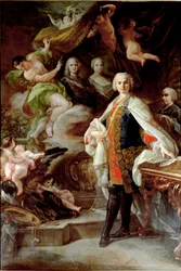 Portrait du castrat italien Carlo Farinelli (connu sous le nom de Carlo Broschi)