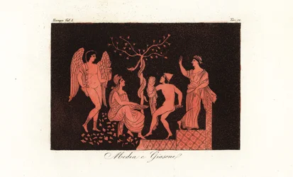 Représentation de Médée et Jason de la mythologie grecque