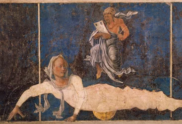 Vierge avec le doyen, (détail)