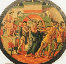 Retable de saint Maurelio, scène : condamnation de saint Maurice, vers 1480, par Cosme