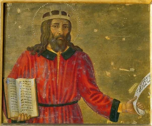 Roi David, panneau de prédelle du retable