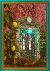 Portail du jardin enchanté au citron