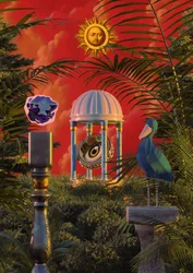 Jardin tropical surréaliste