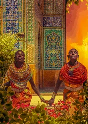 La sérénité africaine pleine de vie