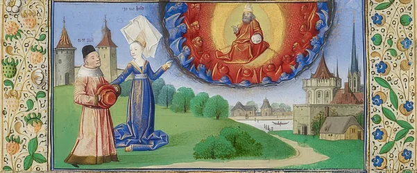 La philosophie enseigne à Boèce le rôle de Dieu. Vers 1460-70
