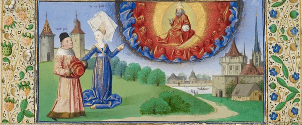 La Philosophie instruisant Boèce sur le rôle de Dieu, vers 1465