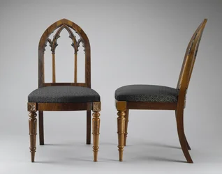 Paire de chaises latérales, vers 1844