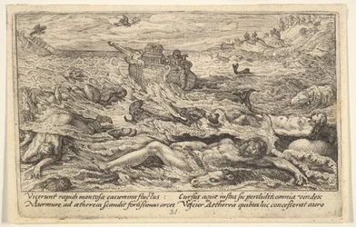 Le Déluge détruit la vie sur terre : cadavres d