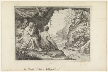 Polyphème et Acis aimant Galatée