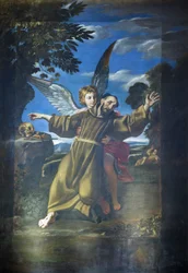 Saint François soutenu par un ange en extase