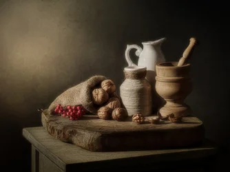 Nature morte « Récolte rustique »