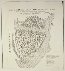 Carte de Constantinople en 1422