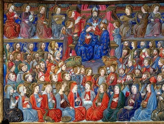 Le Couronnement de Marie (c.151v). 1476