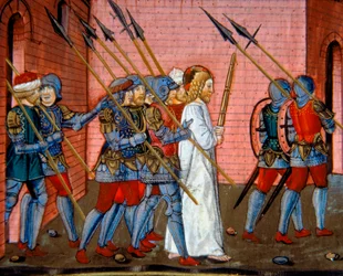 Illumination représentant le Christ ramené à Pilate, Codex De Predis