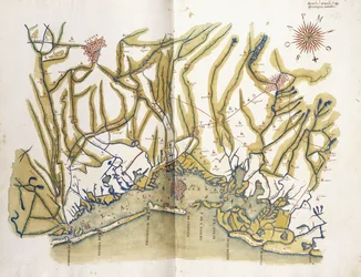 Carte colorée de Venise et de sa région, vers 1610
