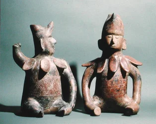 Deux statuettes de Colima, Mexique, 300 av. J.-C. - 500 apr. J.-C.