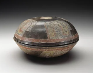 Double bol avec motifs abstraits, 900-200 BC