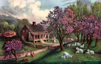Ferme américaine au printemps, 1869