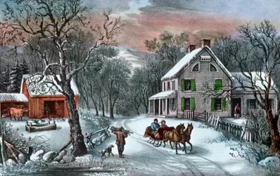 Ferme américaine en hiver, 1868