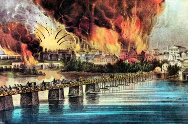 La chute de Richmond, Virginie, Guerre civile américaine, 2 avril 1865