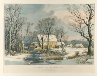 Hiver à la campagne, le vieux moulin à grain