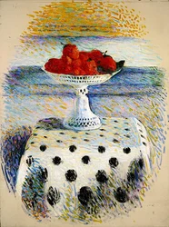 Un bol en porcelaine de Berlin avec des fraises