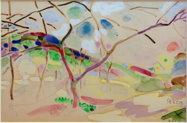 Paysage avec arbres près de Pretzfeld