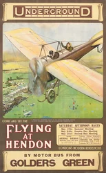 « Voler à Hendon », une affiche publicitaire, 1914