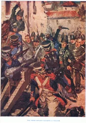 La Brigade de Fusiliers nettoyant un village