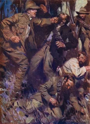 Ils furent rencontrés par un démon aux longs bras, avec la force d